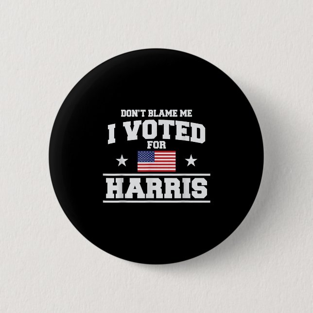 Ich habe für Harris gestimmt. Button (Vorderseite)