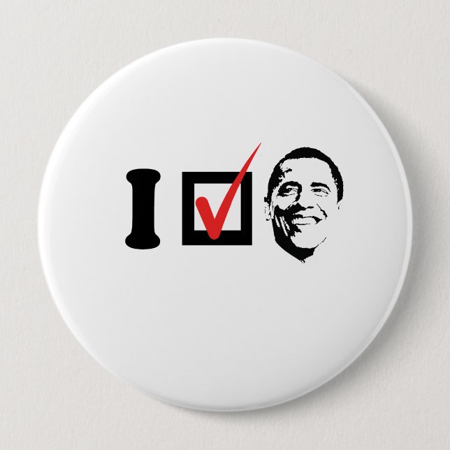 ICH HABE FÜR OBAMA GESICHT GESTIMMT -.pnng Button (Vorderseite)