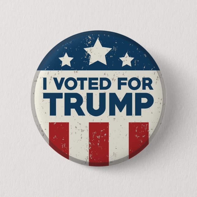 Ich habe für Trump gestimmt Button (Vorderseite)