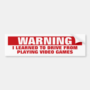 Ich habe gelernt, von Videospielen zu fahren Autoaufkleber