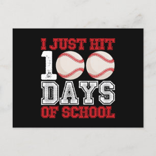Ich habe gerade 100 Tage Baseball in der Schule ge Postkarte