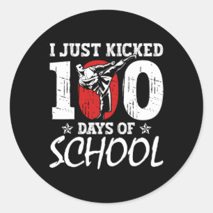 Ich habe gerade 100 Tage von School Martial Arts K Runder Aufkleber
