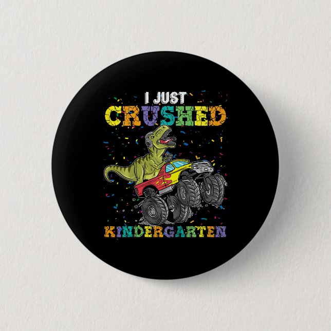 Ich habe gerade den Kindergarten Dinosaurier Trex  Button (Vorderseite)