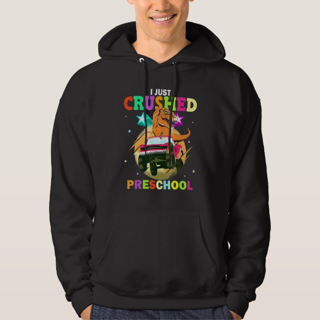 Ich habe gerade die Vorschule T Rex Monster Truck  Hoodie (Vorderseite)