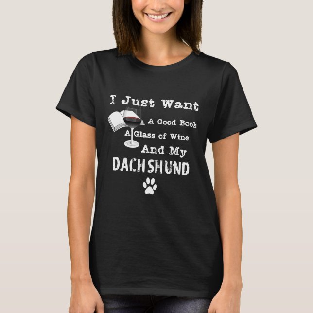 Ich habe gerade ein Glas Wein ein gutes Buch Gewol T-Shirt (Vorderseite)