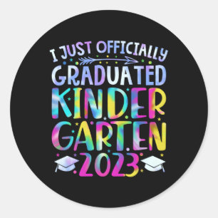Ich habe gerade Kindergen Abschluss 2023 Runder Aufkleber