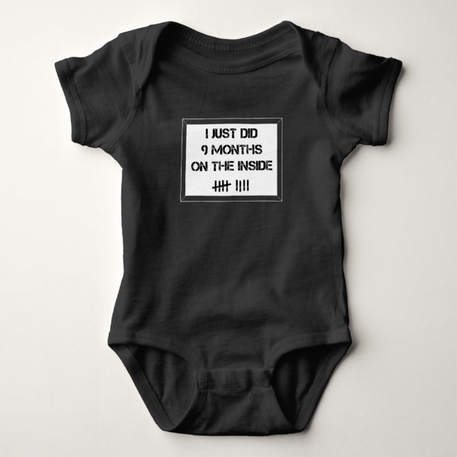 Ich habe gerade neun Monate in der Dunkelheit geta Baby Strampler (Vorderseite)