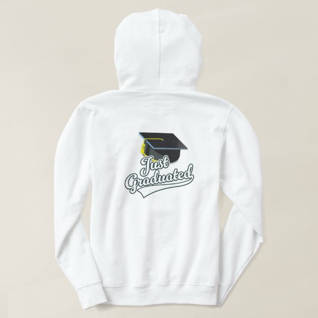 Ich habe gerade studiert! hoodie (Design Rückseite)