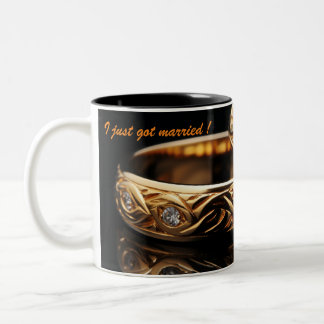 Ich habe gerade verheiratet got! zweifarbige tasse