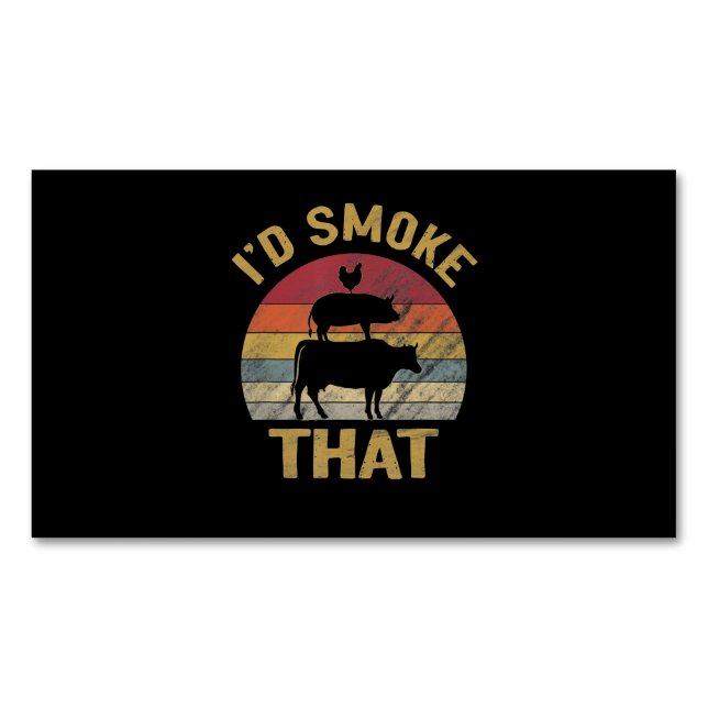 Ich habe geraucht, dass die lustige GRILLEN Smoker Magnetische Visitenkarte (Vorderseite)