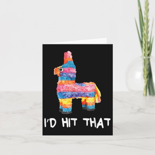 Ich habe geschlagen, dass Pinata Shirt Männer Frau Karte (Vorderseite)
