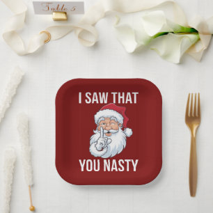 Ich habe gesehen, dass du Weihnachten Eklig Unglau Pappteller