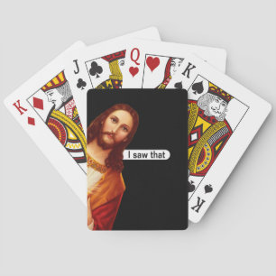 Ich habe gesehen, dass Jesus Karten gespielt hat Spielkarten