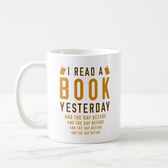 Ich habe gestern ein Buch gelesen Kaffeetasse (Links)