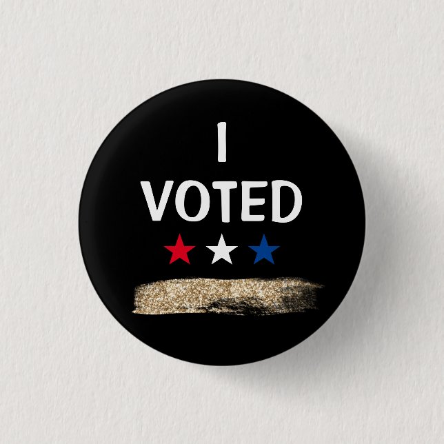 Ich habe gewählt Wahlen Funkeln Sterne Button (Vorderseite)