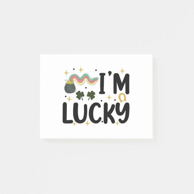 Ich habe Glück Lustiger St. Patrick's Day Post-it Klebezettel (Vorderseite)