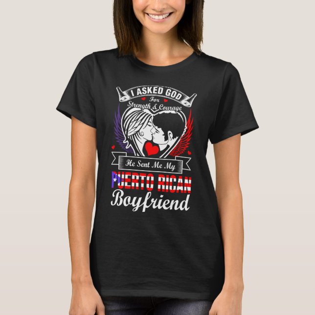 Ich habe Gott für Puerto-Amerikanischer Freund Gef T-Shirt (Vorderseite)