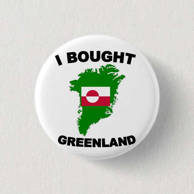 Ich habe Grönland gekauft Button (Vorderseite)