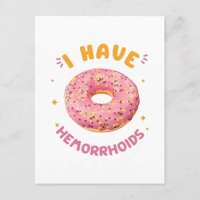 Ich habe Hämorrhoiden Begleitkarte (Vorderseite)