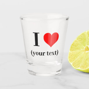 ICH HABE HERZEN! Shot Glass mit 1,5 kg - Maßgeschn Schnapsglas