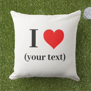 ICH HABE HERZEN! Throw Pillow Big 20"x20" Außenber Kissen