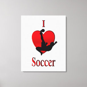 Ich habe Herzsoccer Leinwanddruck