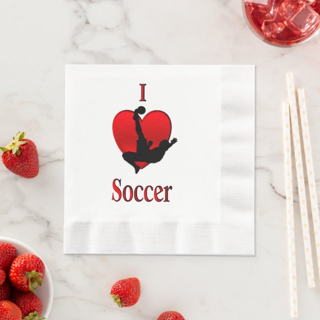 Ich habe Herzsoccer Serviette (Beispiel)