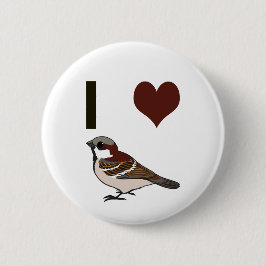 Ich habe Herzspatzen Button