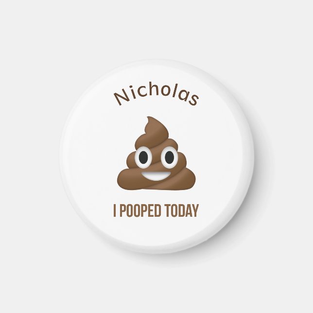 Ich habe heute Emoji mit Namen Gekackt Magnet (Vorne)