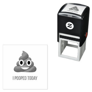 Ich habe heute gekackt Kaka-Smiley Permastempel