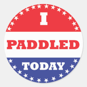 Ich habe heute gepaddelt runder aufkleber