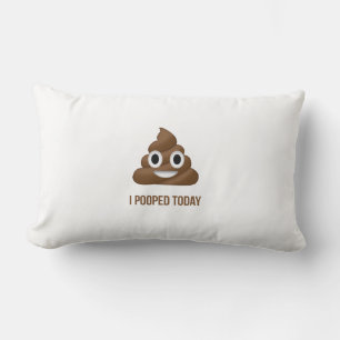 Ich habe heute gepoppt Poo-Emoji  Lendenkissen