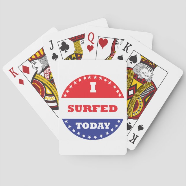 Ich habe heute gesurft spielkarten (Rückseite)