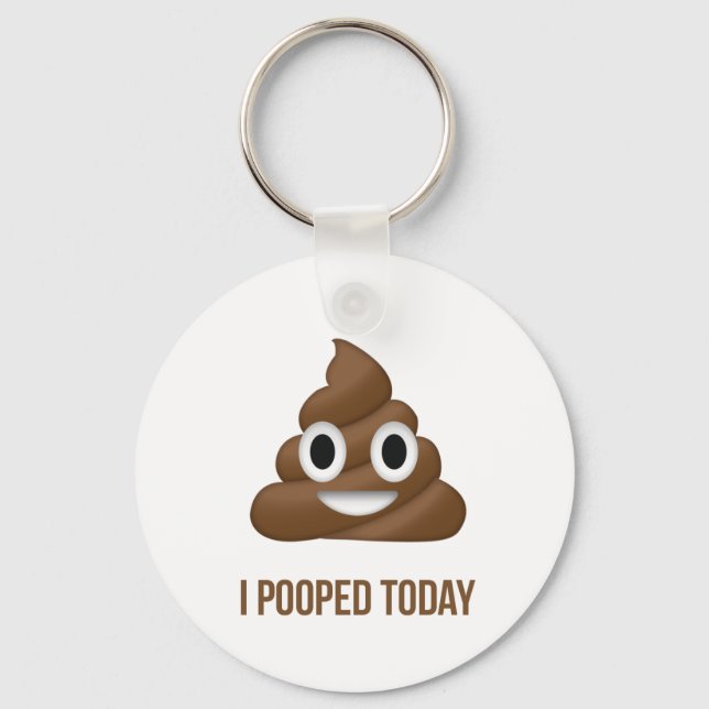 Ich habe heute Poo Emoji Gekackt Schlüsselanhänger (Vorderseite)