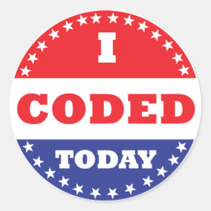 Ich habe heute programmiert runder aufkleber