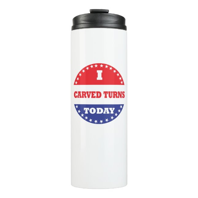 Ich habe heute Turns Carven Thermosbecher (Vorderseite)
