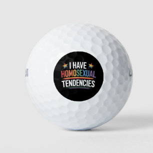 Ich habe homosexuelle Tendenzen LGBTQ Pride Rainbo Golfball