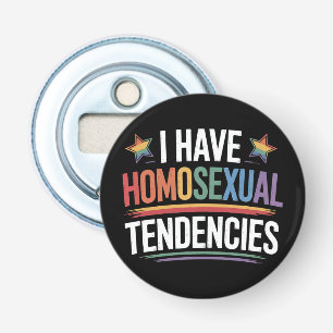 Ich habe homosexuelle Tendenzen LGBTQ Stolz Regenb Flaschenöffner