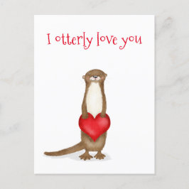 Ich habe Ihnen die totalste Liebe niedlich, Otter Postkarte