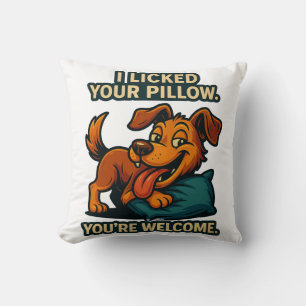 Ich habe Ihr Kissen gelogen   Funny Dog Quote Thro