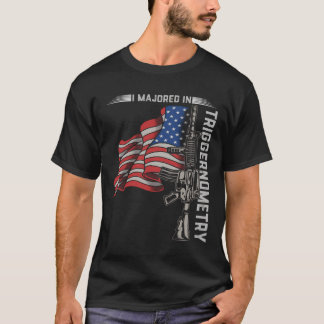 Ich habe in Triggerometrie Gun American Flag studi T-Shirt