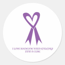 Ich habe jemanden mit Epilepsy Liebe! Runder Aufkleber