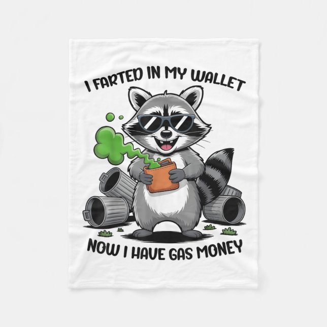 Ich habe jetzt in meinem Portemonnaie das Gasgeld  Fleecedecke (Vorderseite)