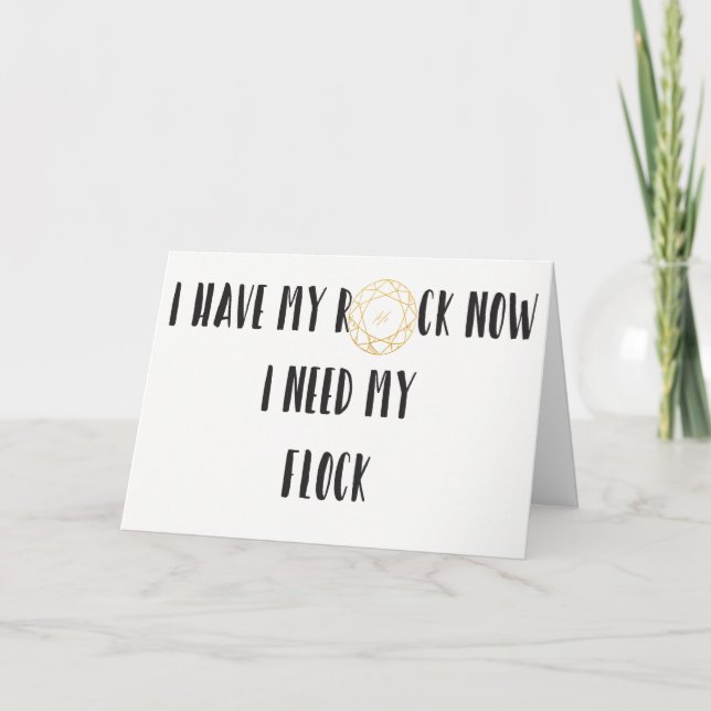 ICH HABE JETZT MEIN ROCK, ICH BRAUCHE MEIN FLOCK B EINLADUNG (Vorderseite)