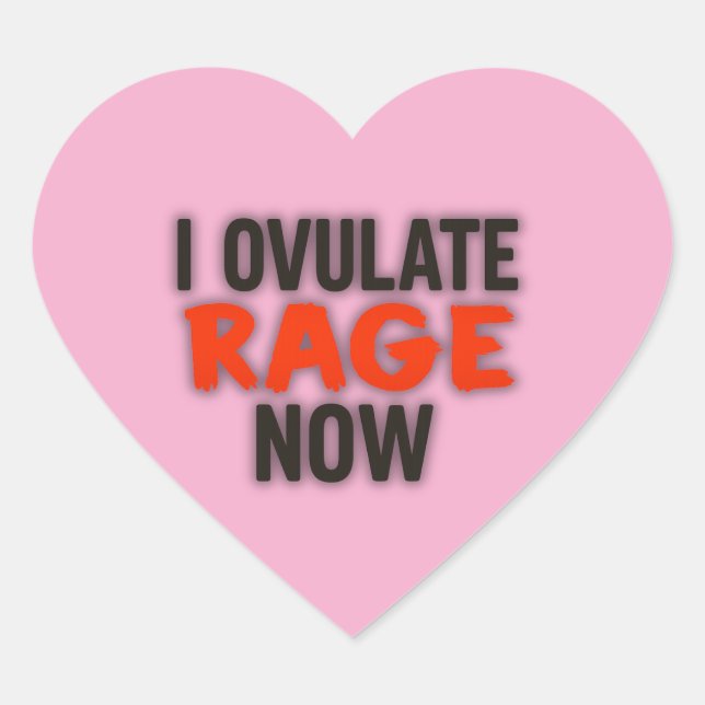 Ich habe jetzt Rage auvulsiv Herz-Aufkleber (Vorderseite)