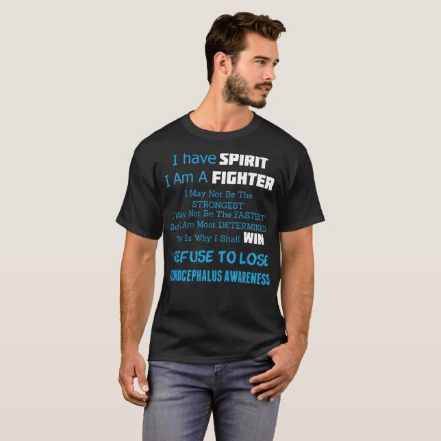 Ich habe Kämpferhydrocephalus-Bewusstseins-T-Shirt T-Shirt (Vorne ganz)