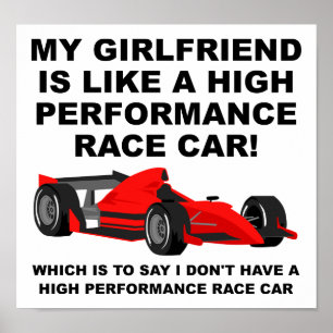 Ich habe kein Girlfriend Funny Sign Poster