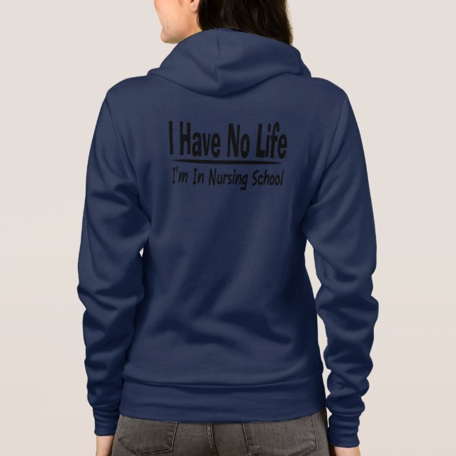 Ich habe kein Leben Im in der lustigen Hoodie (Rückseite)