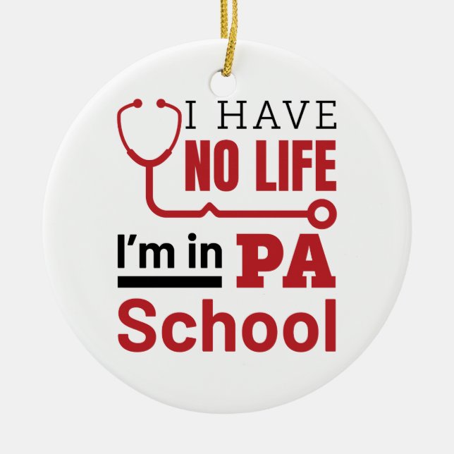 Ich habe kein Leben in der Arztpraxis der PA-Schul Keramik Ornament (Vorne)