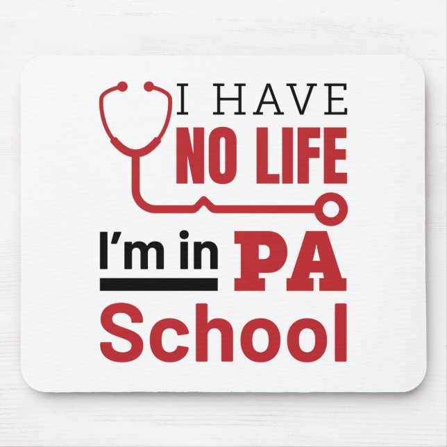 Ich habe kein Leben in der Arztpraxis der PA-Schul Mousepad (Vorne)